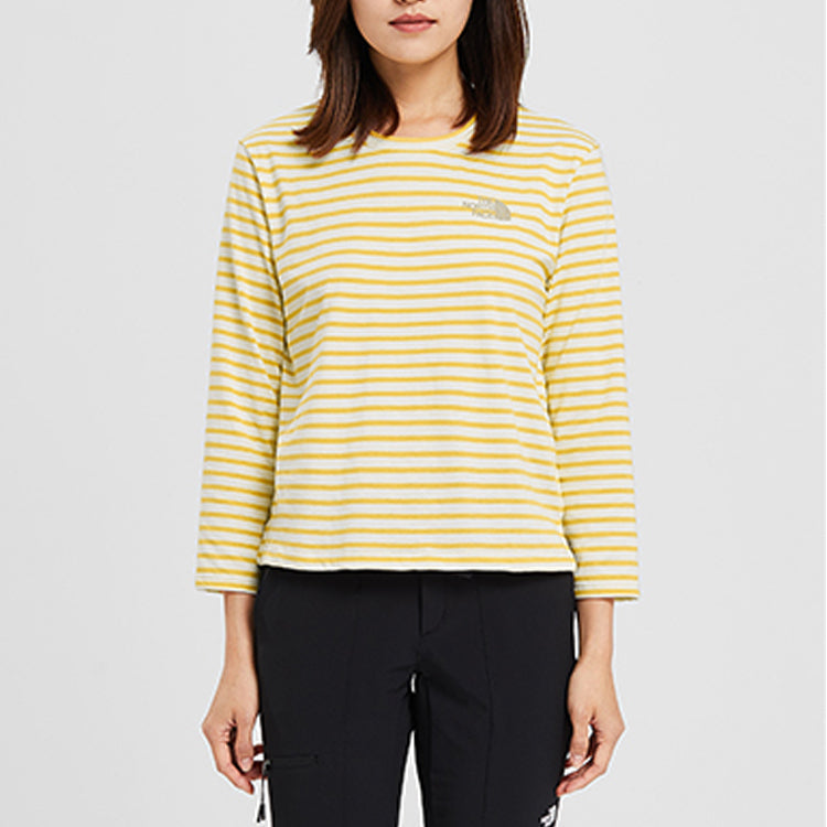 THE NORTH FACE travel Outdoor Long Sleeves Quick Dry Yellow 497X-NU4