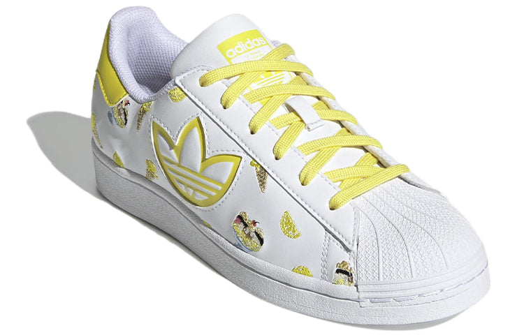(WMNS) adidas Originals Superstar 'White Yellow' H05672