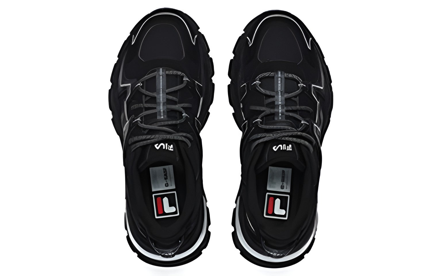 (WMNS) FILA Aurora Sneakers 'Black White' F12W231127FBK