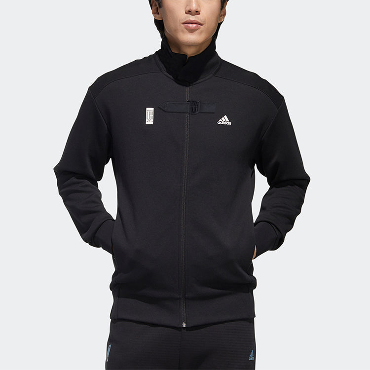 adidas WJ TT Cardigan Stand Collar Casual Sports Jacket Black GM4455