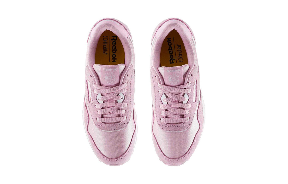 Reebok Classic Leather Nylon Running Shoes K Pink/White BS8677