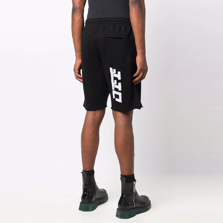 Off-White FW21 Retro Logo Sports Shorts Slim Fit Version Black OMCI006F21FLE0031001