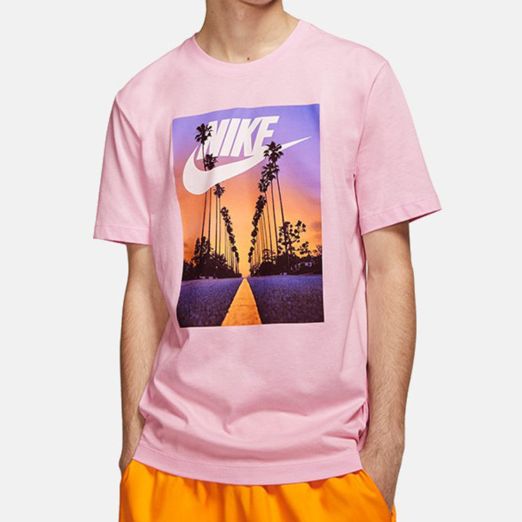 Nike Sportswear Round Neck Short Sleeve Pink BQ0716-663