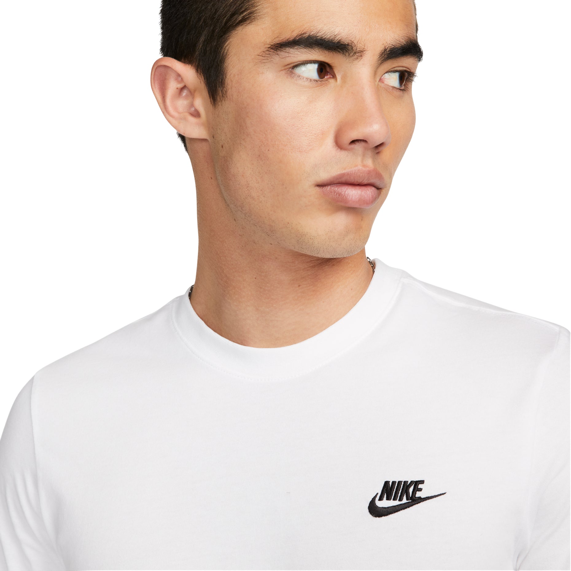 Nike MENS Embroidered Crew-neck Short Sleeve White AR4999-101