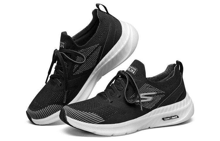 (WMNS) Skechers Go Run Hyper Burst Low-Top Black/White 128097-BKW