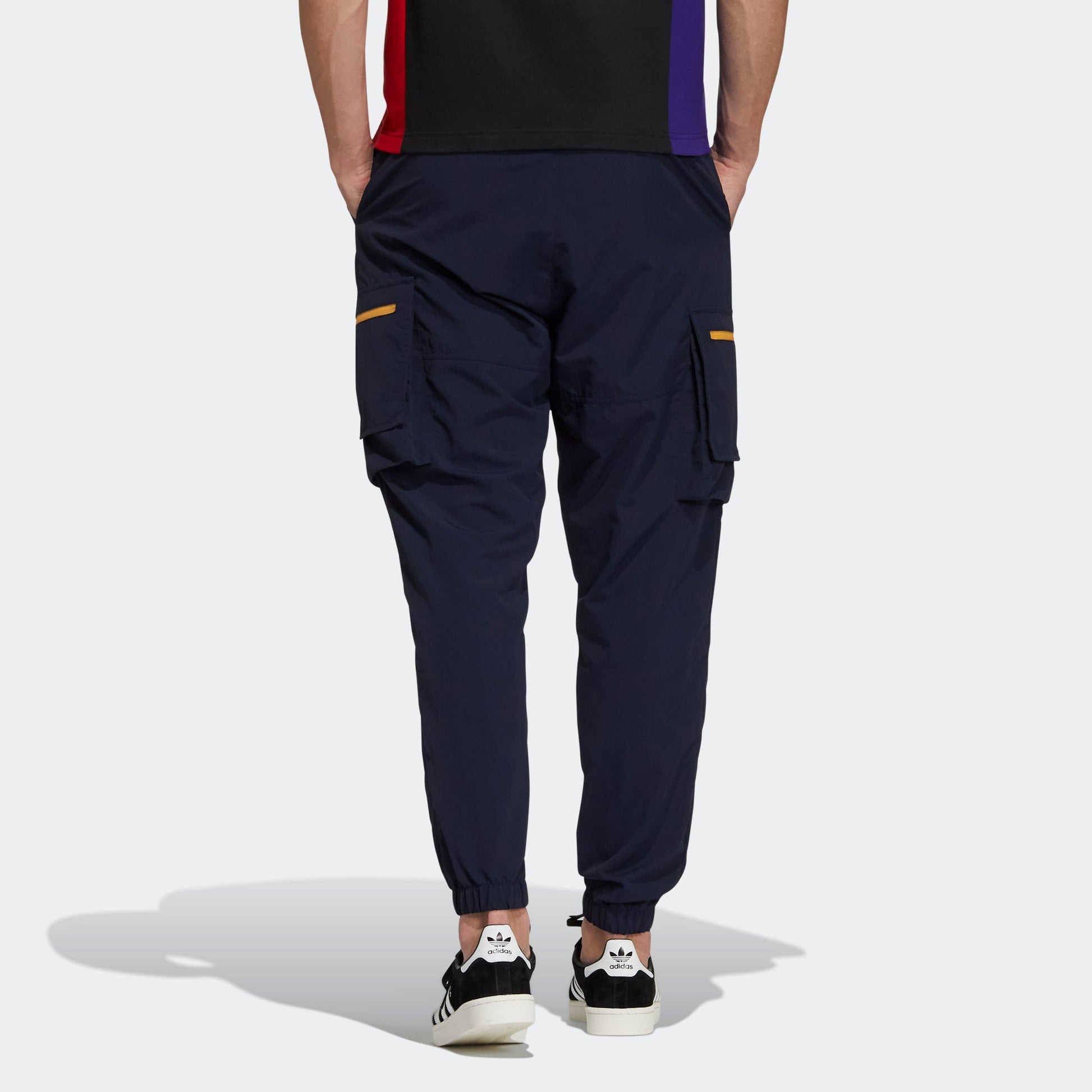 Men's adidas originals Adv Pants 1 Contrasting Colors Zipper Bundle Feet Sports Pants/Trousers/Joggers Legendary Ink Blue H46706