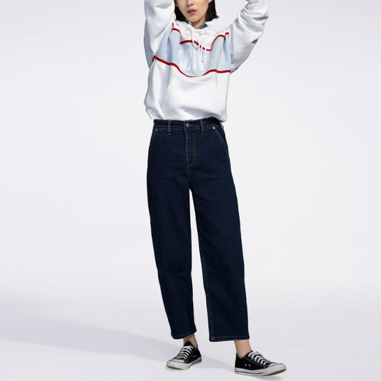 (WMNS) Levi's Logo Printing Plus Fleece Hoodie White 85774-0000