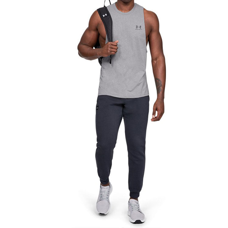Under Armour Sportstyle Left Chest Cut-Off Tank Top 'Grey' 1329286-035