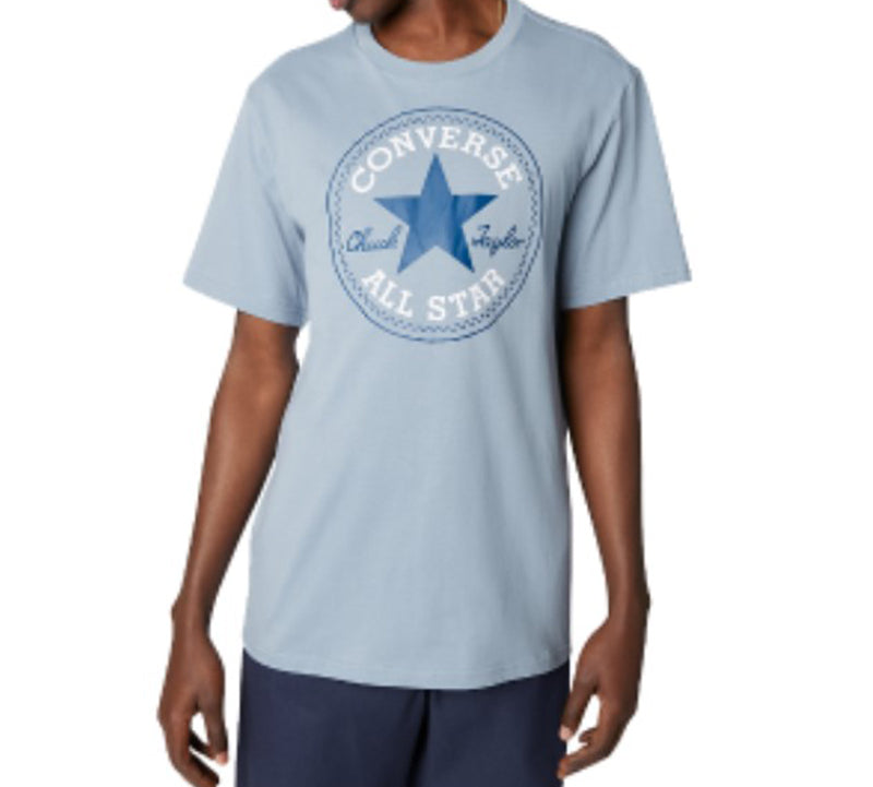 Men's Converse All Star Classic Round Neck Sports Short Sleeve Blue 10007887-063