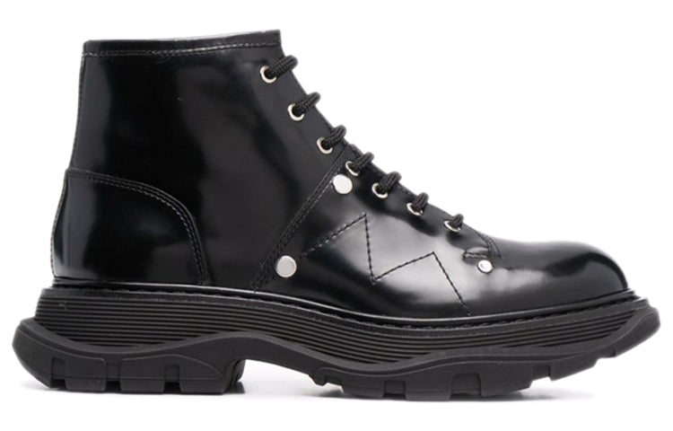 Alexander McQueen Ankle Leather Boot 'Black' 595469WHZ811081
