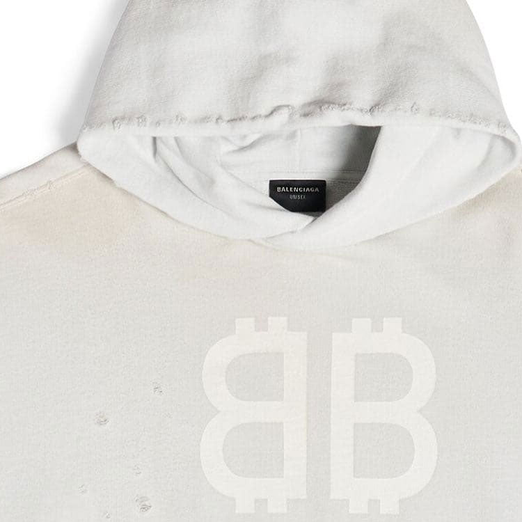 Balenciaga Crypto Hoodie Medium Fit 'Off White' 742603TOVU7