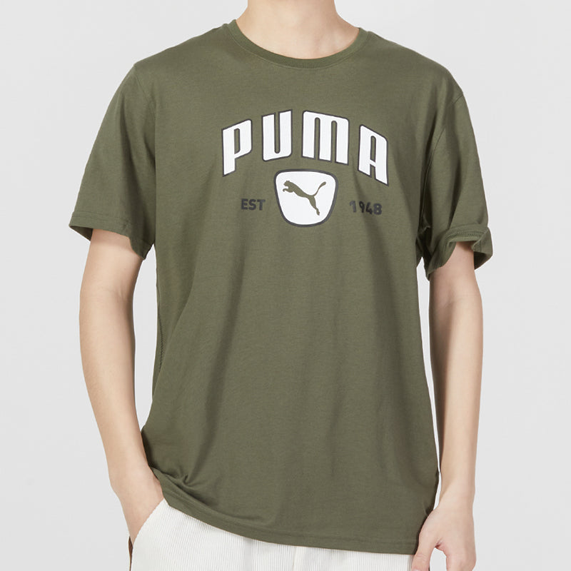 PUMA Performance Training Graphic Tee 'Olivegreen' 523743-73