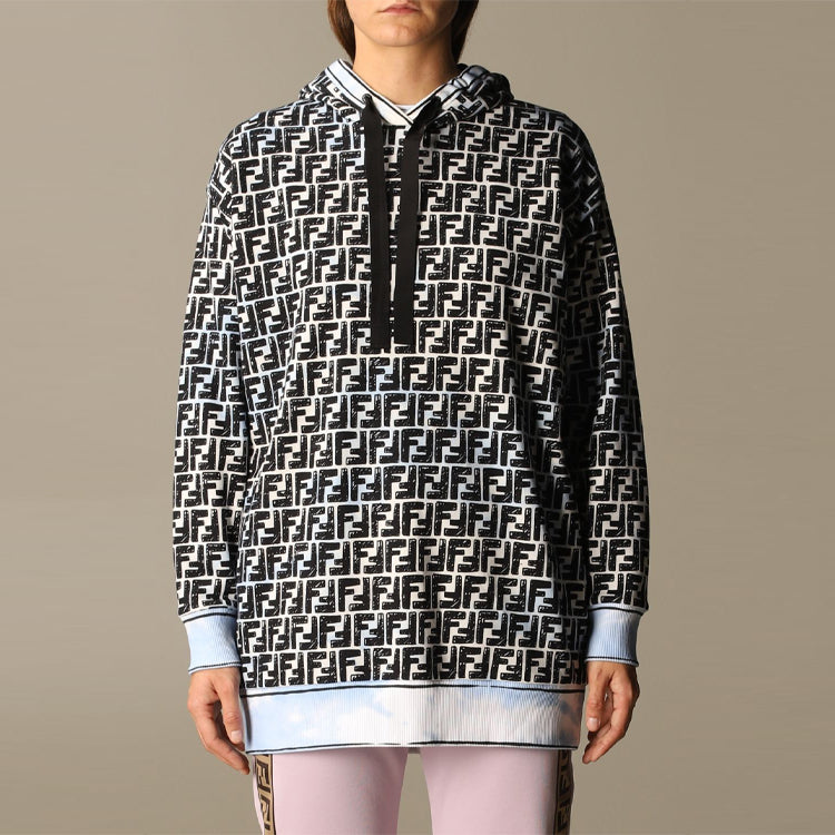 (WMNS) FENDI Roma Joshua Vides Hoodie Light Blue FS7263AC6FF1B64