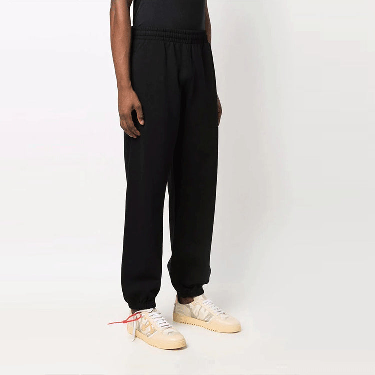 Men's Off-White Hands Off Red Arrow Sports Pants/Trousers/Joggers Loose Fit Black OMCH029F21FLE0021025