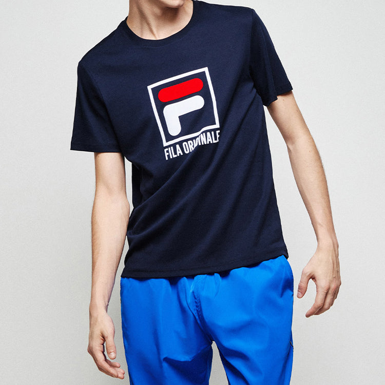 Men's FILA Sports Tops Short Sleeve T-Shirt Blue F11M828106F-NV