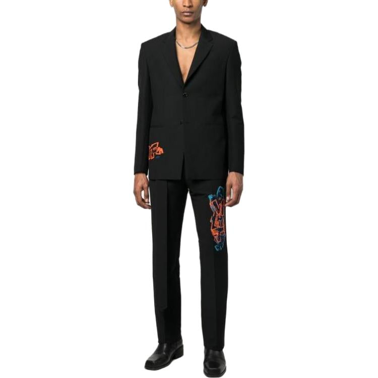 Off-White Graf Coupe' Strap Rel Single-breasted Blazer 'Black' OMEN063S23FAB0011066