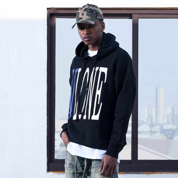 VLONE Staple Classic Printing Back Large Logo Couple Style Black Blue 6941240931966
