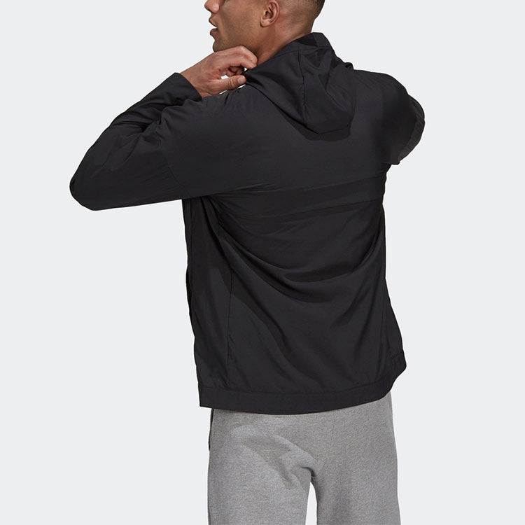 adidas Wj Wb Series Sports hooded Windproof Jacket Black GU1764