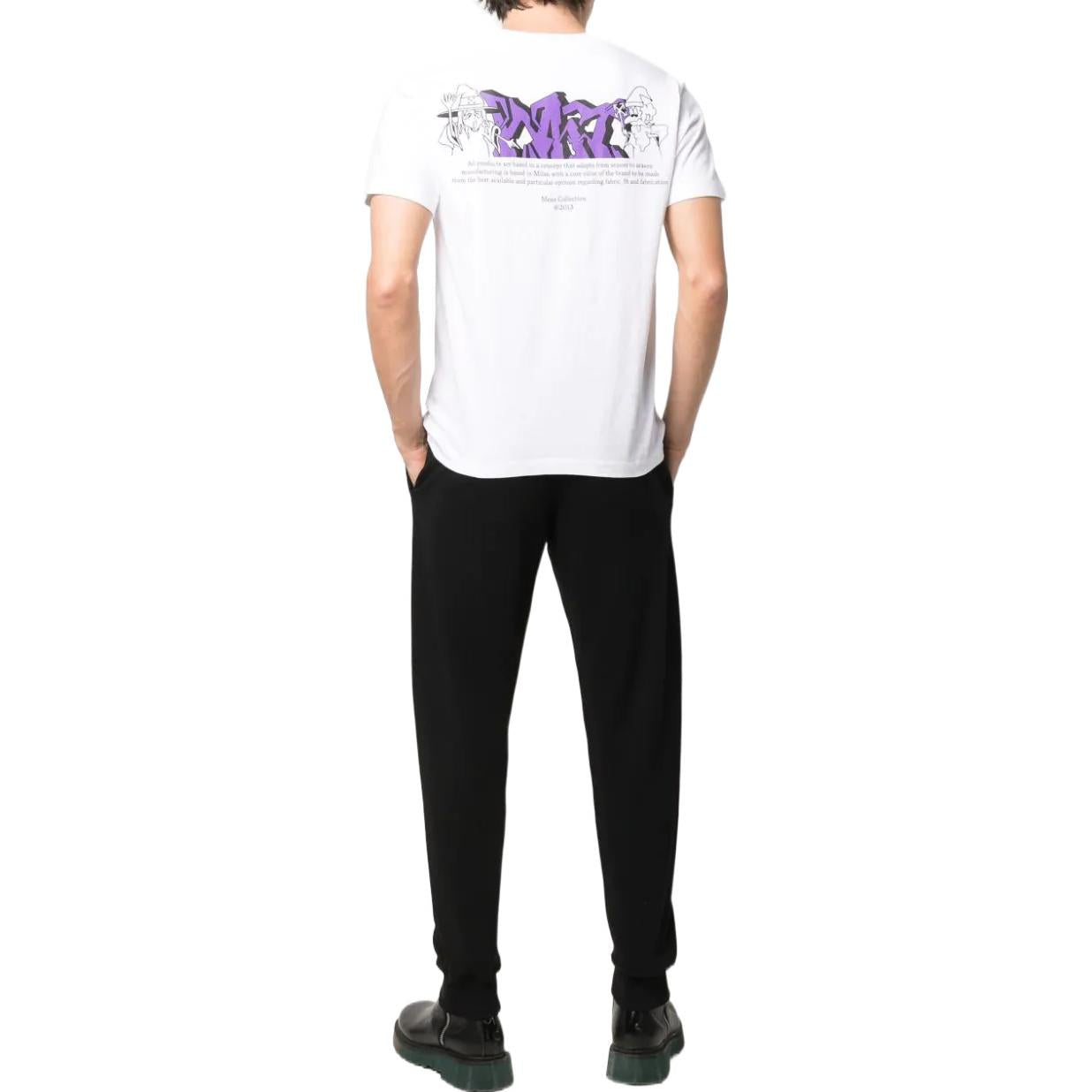 Off-White SS22 Geometry Arrow Printing Cotton Short Sleeve White OMAA027S22JER0080135