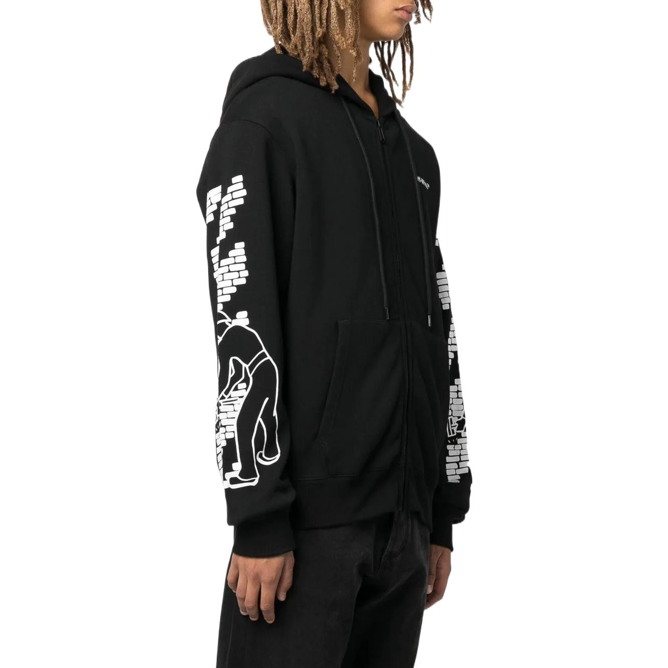 Men's Off-White FW22 Ribbed Pattern Printing Fitted Fit Black OMBE013F22FLE0051001