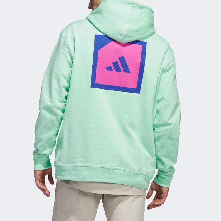 adidas Solid Color Hooded Pullover Long Sleeves Hoodie Men's Green HS5610