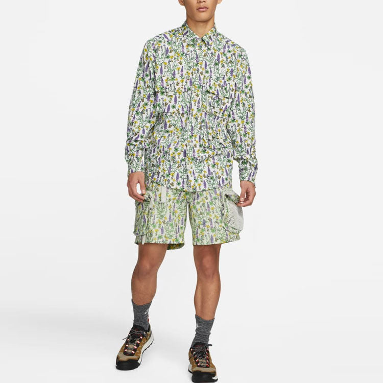 Nike SS22 Dri-FIT ACG UV Version Floral Long Sleeves Shirt Green DN3942-072
