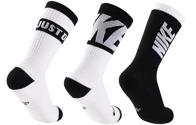 Nike Unisex Everyday Cushioned Crew Socks 3 Packs Black/White DA2402-902