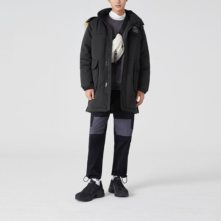 Skechers Lifestyle Series Long Down Jacket 'Black' L422M098-0018