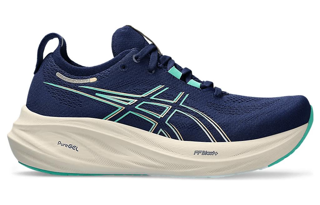 (WMNS) ASICS Gel-Nimbus 26 Wide 'French Blue Electric Lime' 1012B602-400