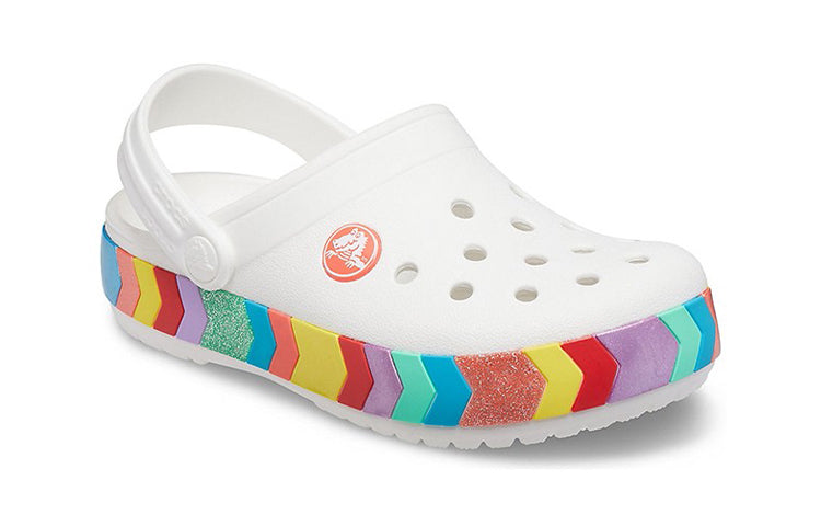 Crocs Rainbow Outdoor Beach Sports Big Boys White Sandals 207007-100
