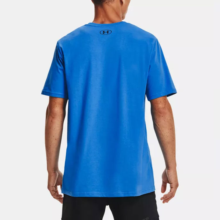 Men's Under Armour Gl Foundation Casual Round Neck Sports Breathable Short Sleeve Blue 1326849-787
