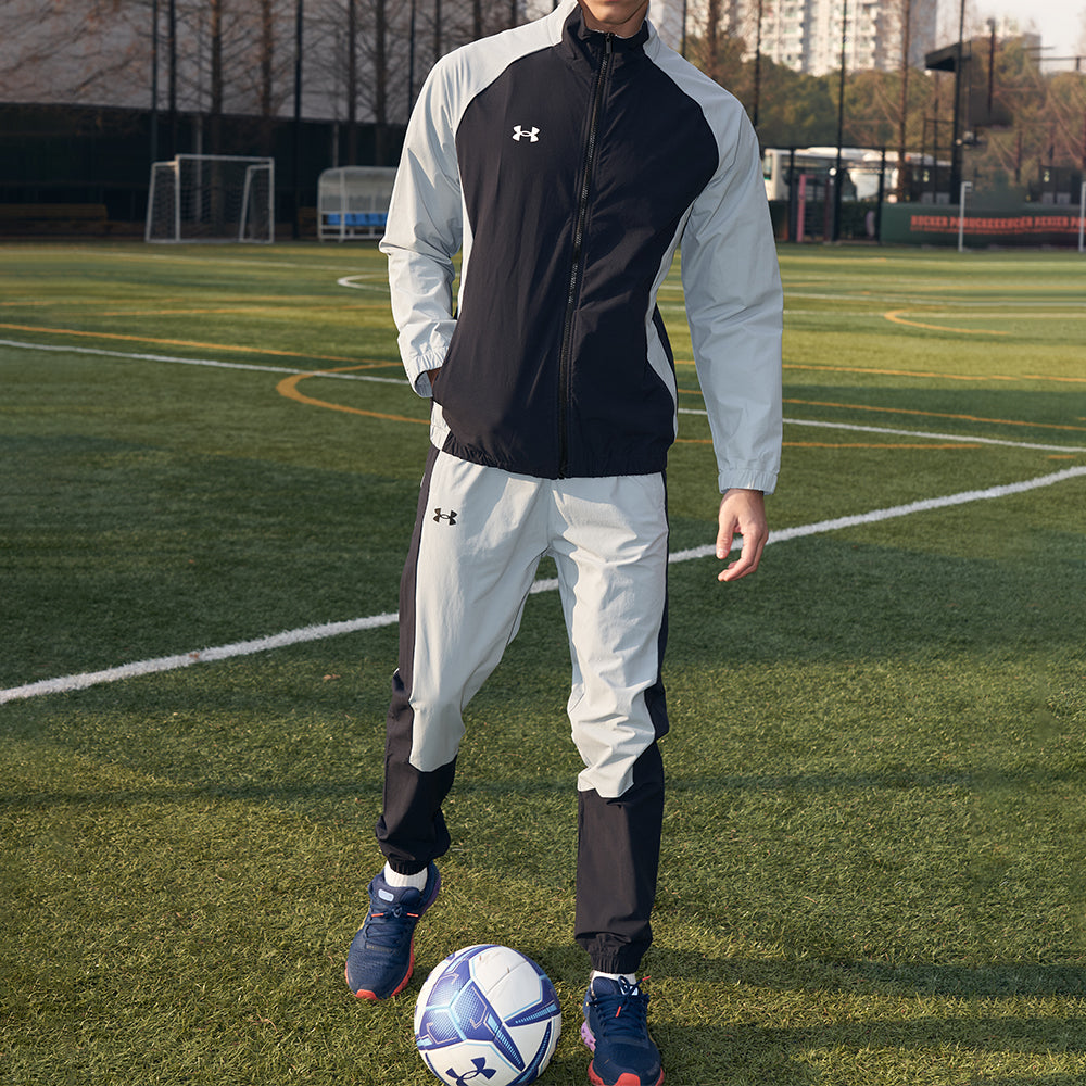 Under Armour Sportstyle Woven Full Zip Jacket 'Black Grey' 22500402-001