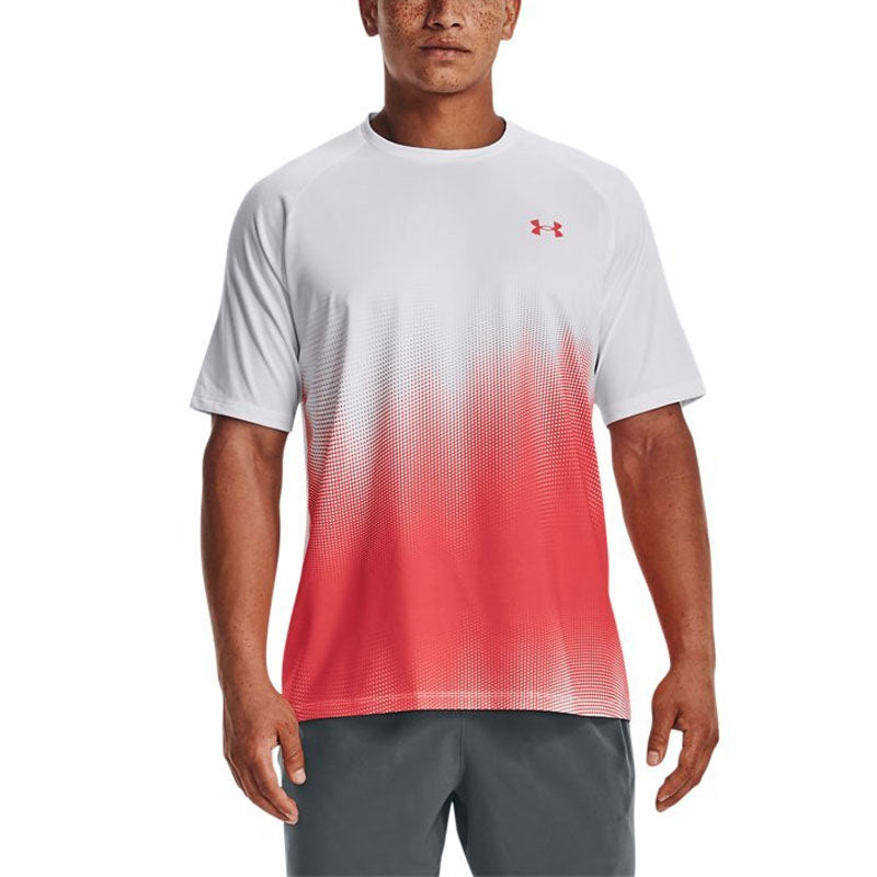 Under Armour Tech Fade T-shirt 'White Red' 1377053-100