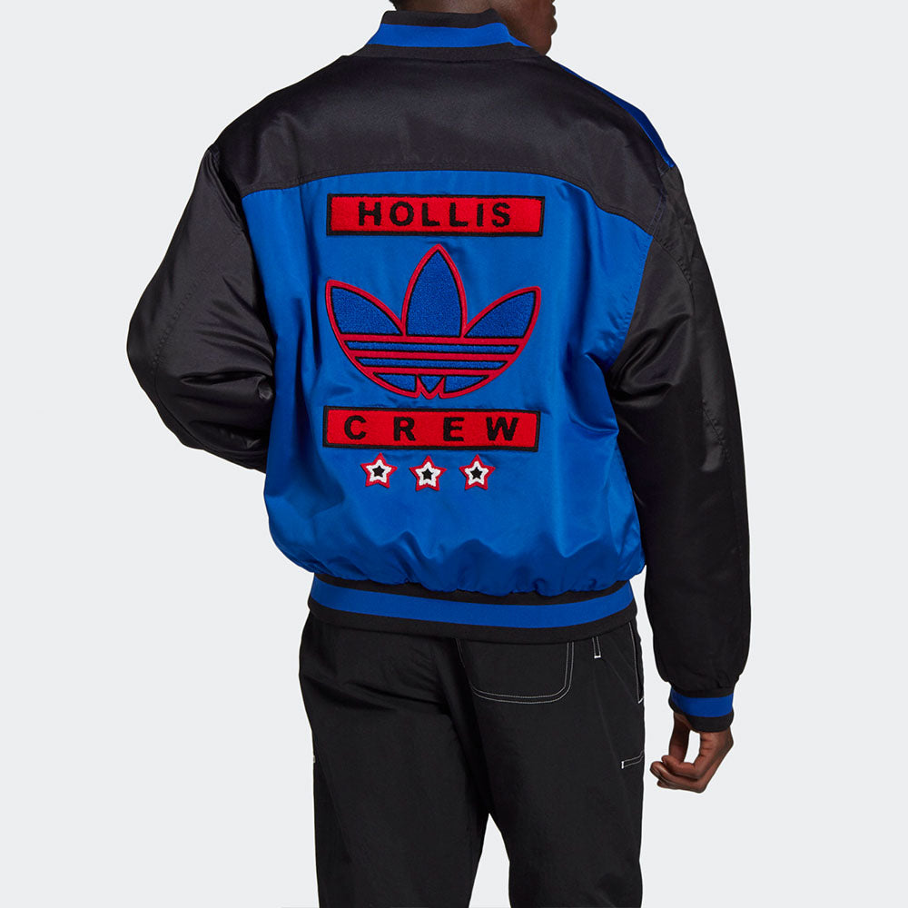 adidas originals Run-dmc Collegiate logo Printing Colorblock Jacket Blue GN5931