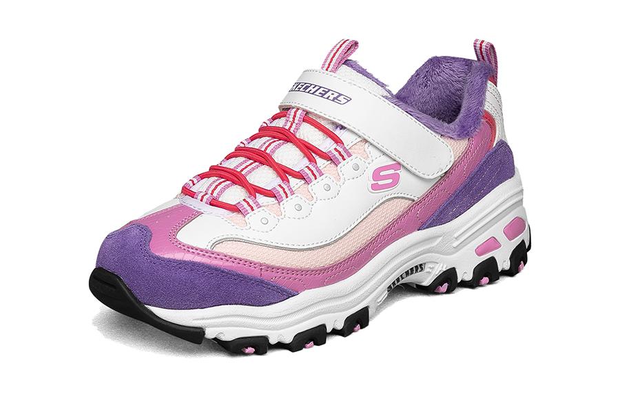 (GS) Skechers Dlites Shoes 'White Pink Purple' 664062L-MULT
