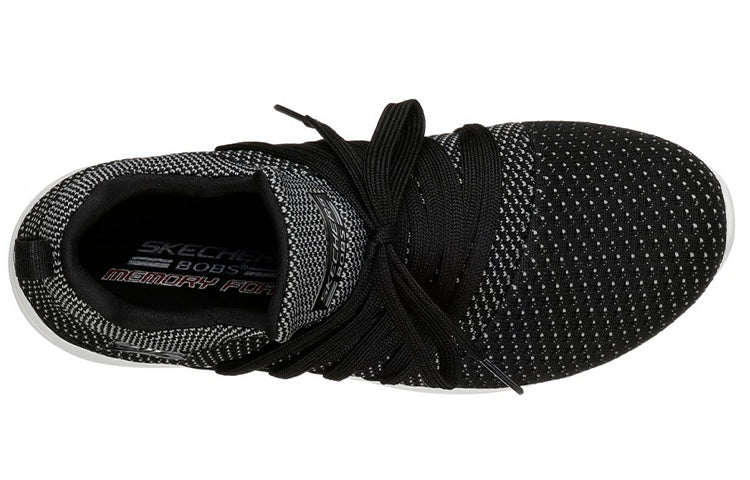 (WMNS) Skechers Bob's Sport Sparrow Low-Top Black/Grey 32709-BKCC
