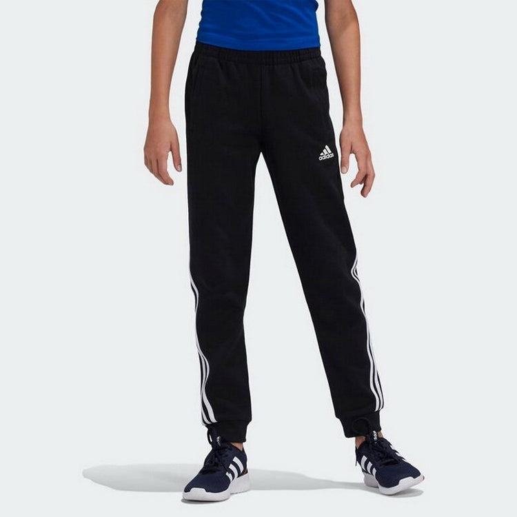 (GS) adidas Stripe Loo Sports Pants/Trousers/Joggers Boy Girls Black GE0947