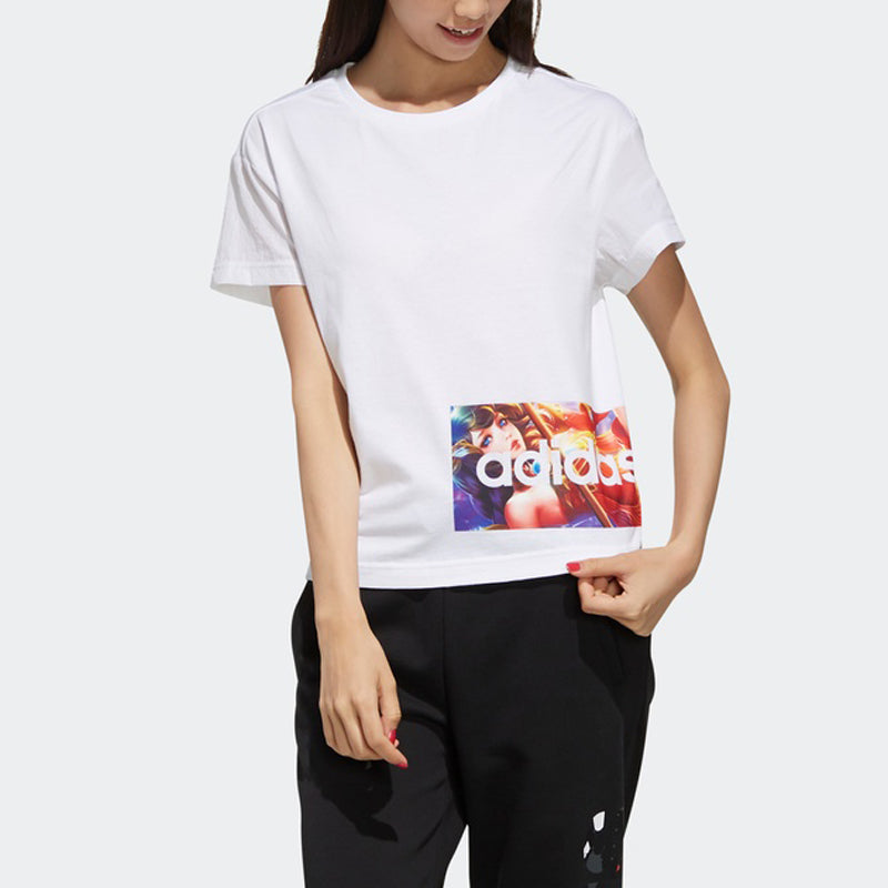 (WMNS) adidas neo x King Of Glory Tee White FR7992