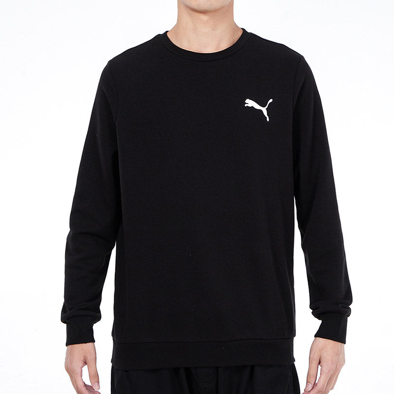 PUMA Casual Sports Knit Breathable Round Neck Pullover Black 589034-51