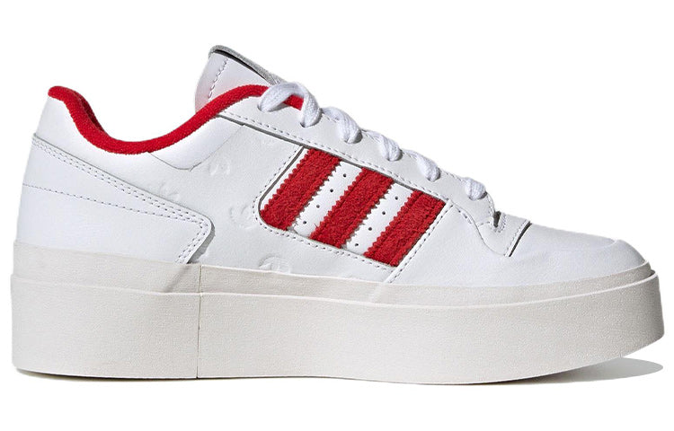 (WMNS) adidas Forum Bonega 'Allover Debossed Trefoils - White Scarlet' IG9678