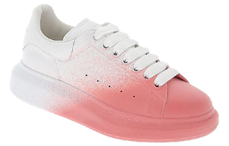 (WMNS) Alexander McQueen Oversized Sneaker 'White Pink Velvet Spray' 586388WHWM19307