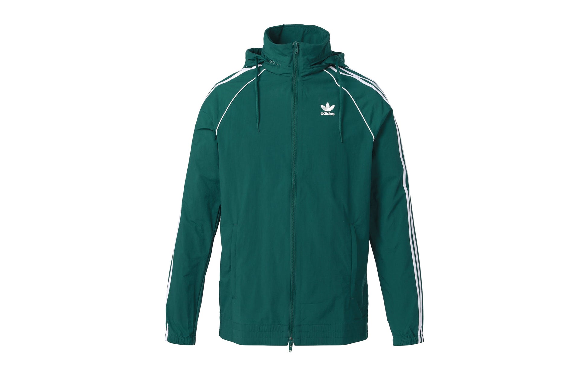 Men's adidas originals Logo Colorblock Stripe Sports Jacket Green CW1311