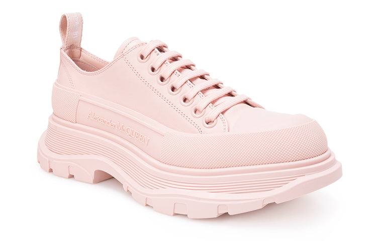 (WMNS) Alexander McQueen Tread Slick Lace Up Low 'Pink' 633902WHZ627129