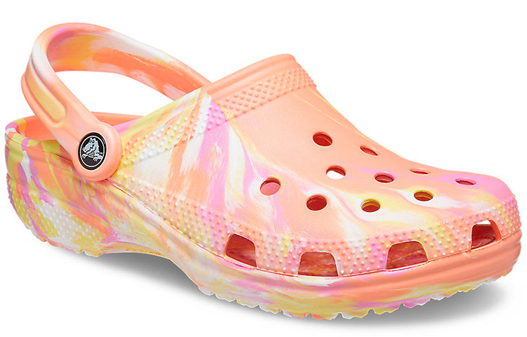 Crocs Classic Clog Marble Beach Sports Unisex Red Multi-Color Sandals 'Red' 206867-83F