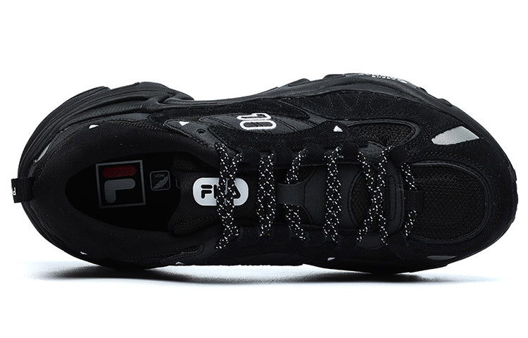 (WMNS) FILA FUSION Chunky Sneakers 'Black Silver' T12W141105FBK