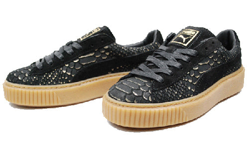 (WMNS) PUMA Basket Platform Exotic Skin 363377-01