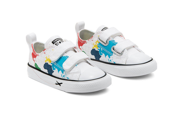 (TD) Converse Chuck Taylor All Star 2V Little White/Multi-Color 768457C