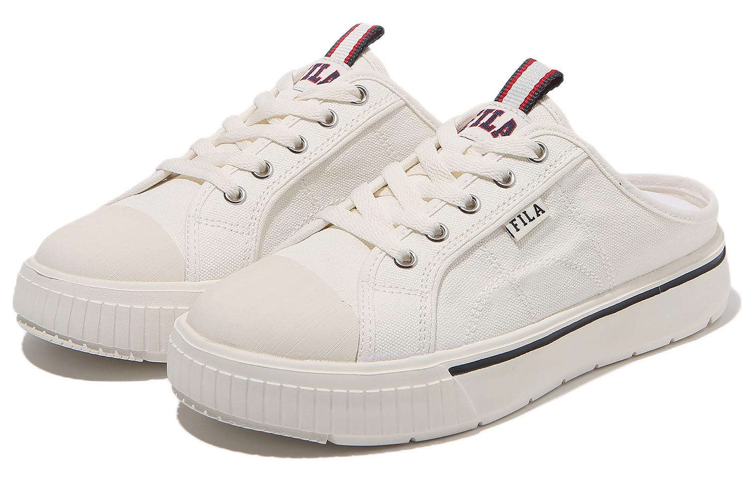 FILA Coat Light Mules Low Tops Skateboarding Shoes Unisex White Version 1TM01782E_100