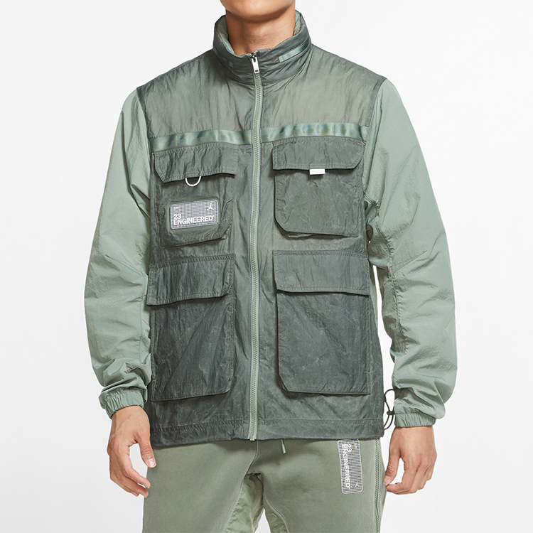 Air Jordan 23 Engineered Zipper Cardigan Jacket Green CK8936-313