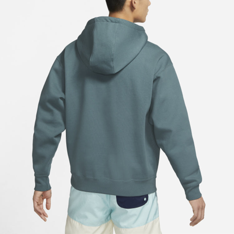 Men's Nike Logo Embroidered Solid Color Fleece Lined Dark Green DA0316-387